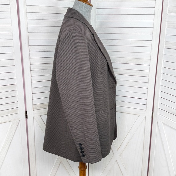Gap Houndstooth Knit Oversized Blazer Jacket Brown Small Heritage Preppy - Picture 3 of 12